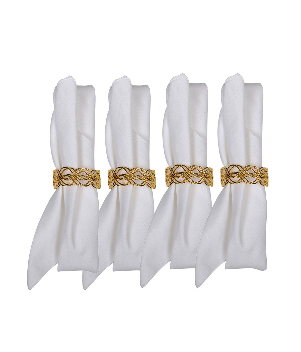 Braided napkin rings - set of 4