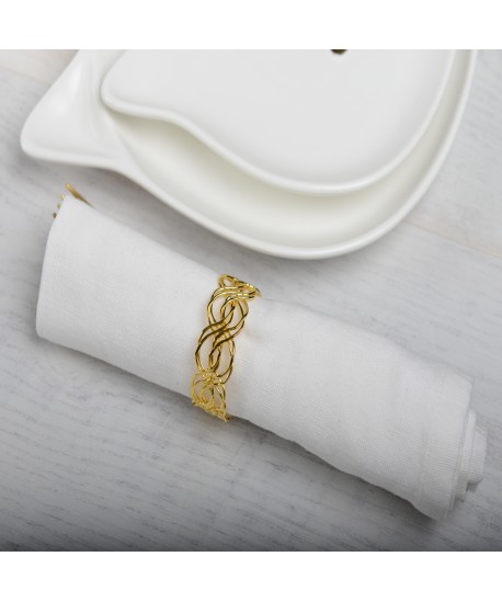 Braided napkin rings - set of 4