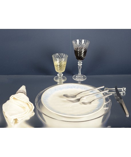 Silver napkin rings with small diamonds - set of 4