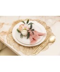 Dessous d'assiette pétale dorée