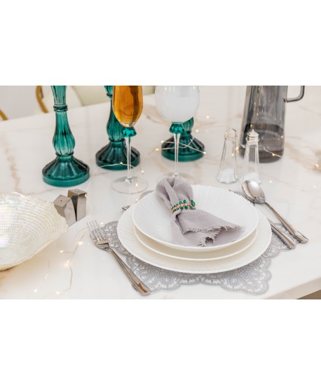 Silver star placemat 38cm