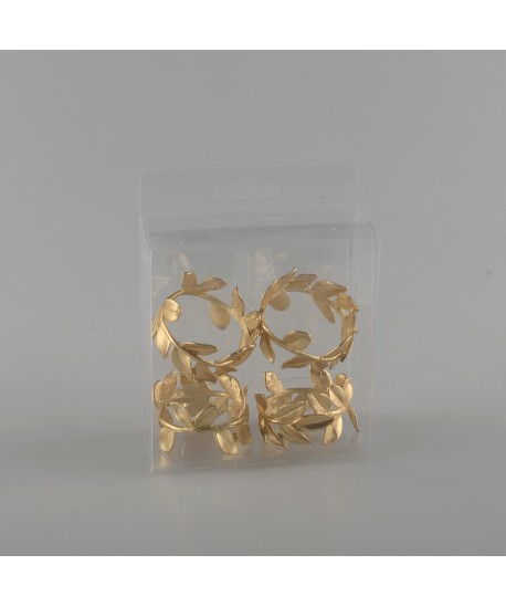Leaf napkin rings - set of 4
