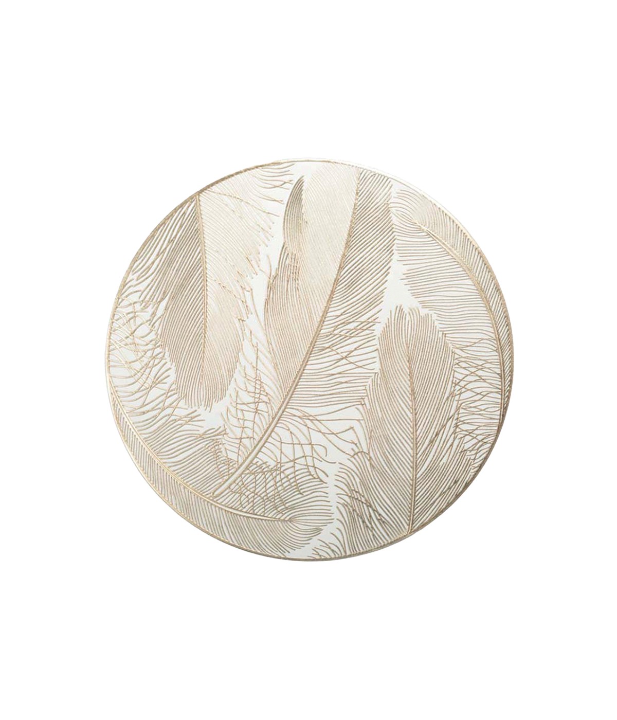 Golden round placemat 38cm