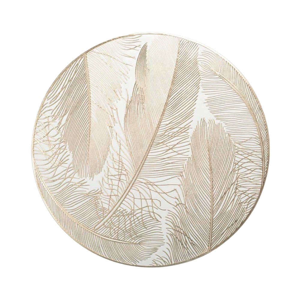 Golden round placemat 38cm