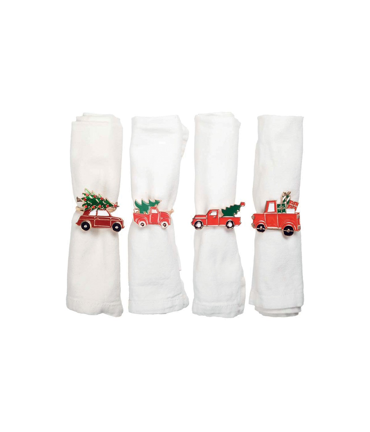 Christmas napkin rings - set of 4