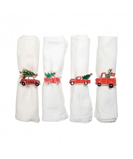 Christmas napkin rings - set of 4