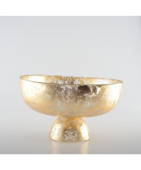 Coupe sur pied dorée 27x27x9cm