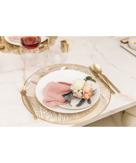 Golden round placemat 38cm