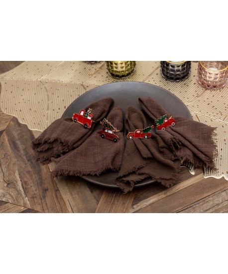 Christmas napkin rings - set of 4