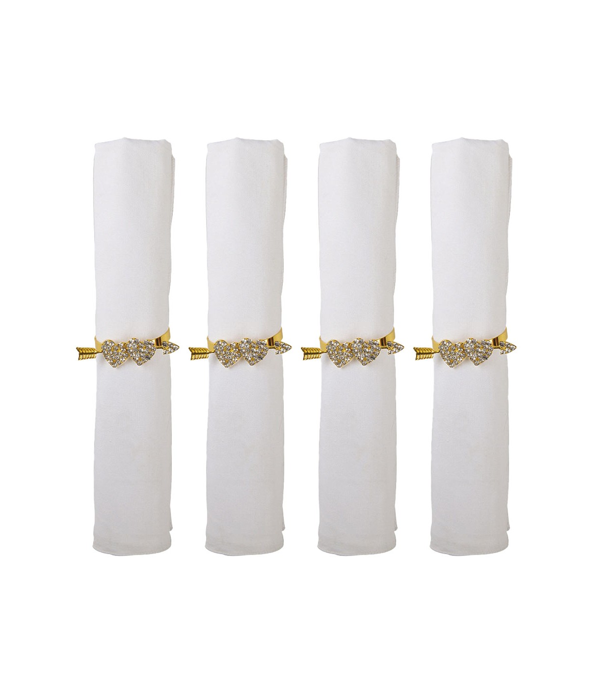 Heart napkin rings - set of 4