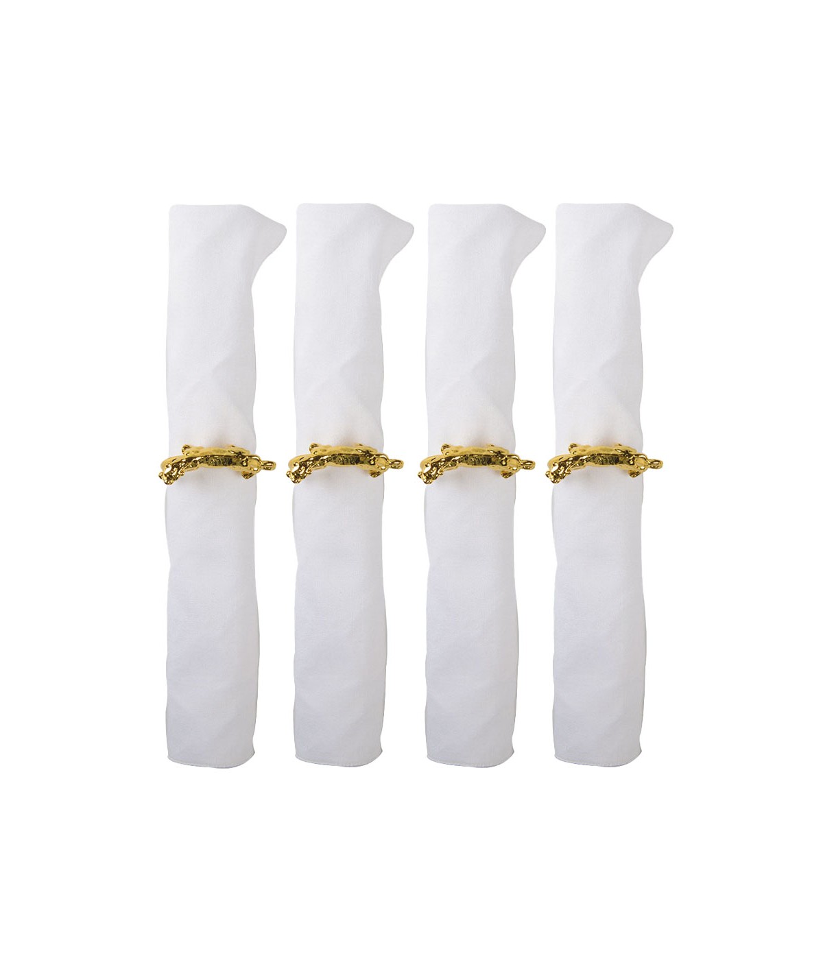Lot de 4 ronds de serviettes tigre