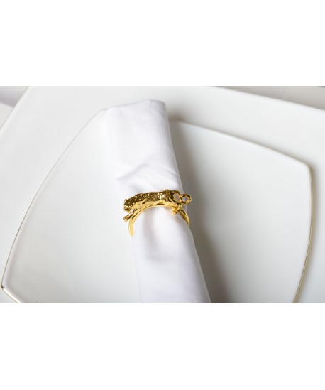 Lot de 4 ronds de serviettes tigre