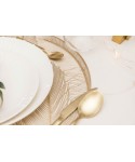 Golden round placemat 38cm