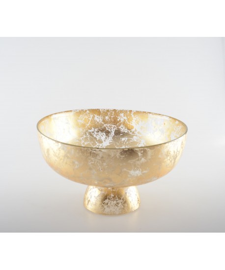 Coupe sur pied dorée 27x27x9cm