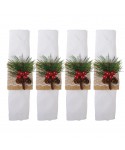 Holly napkin rings - set of 4
