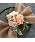 Flower bouquet napkin rings - set of 4