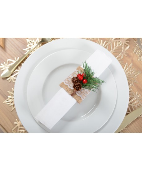 Holly napkin rings - set of 4