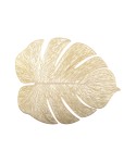 Dessous d'assiette feuille filigrane doré