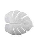 Silver filigree leaf placemat