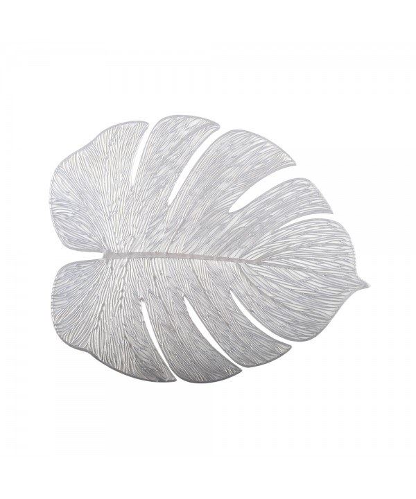 Dessous d'assiette feuille filigrane argent