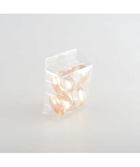 Lot de 4 ronds de serviettes dorés avec strass