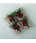 Holly napkin rings - set of 4