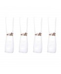 Lot de 4 ronds de serviettes diamants