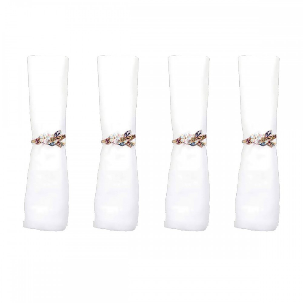 Lot de 4 ronds de serviettes diamants