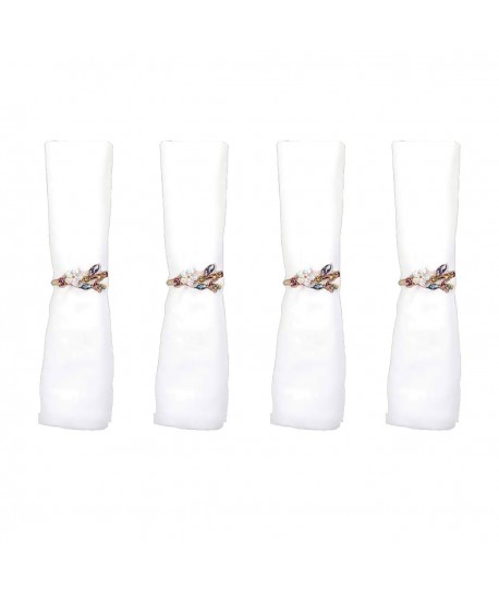 Lot de 4 ronds de serviettes diamants