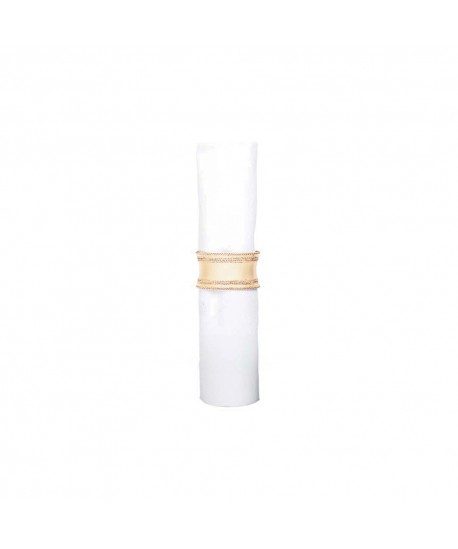 Lot de 4 ronds de serviettes dorés avec strass