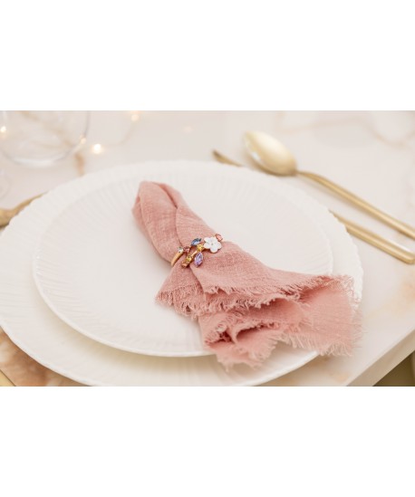 Lot de 4 ronds de serviettes diamants