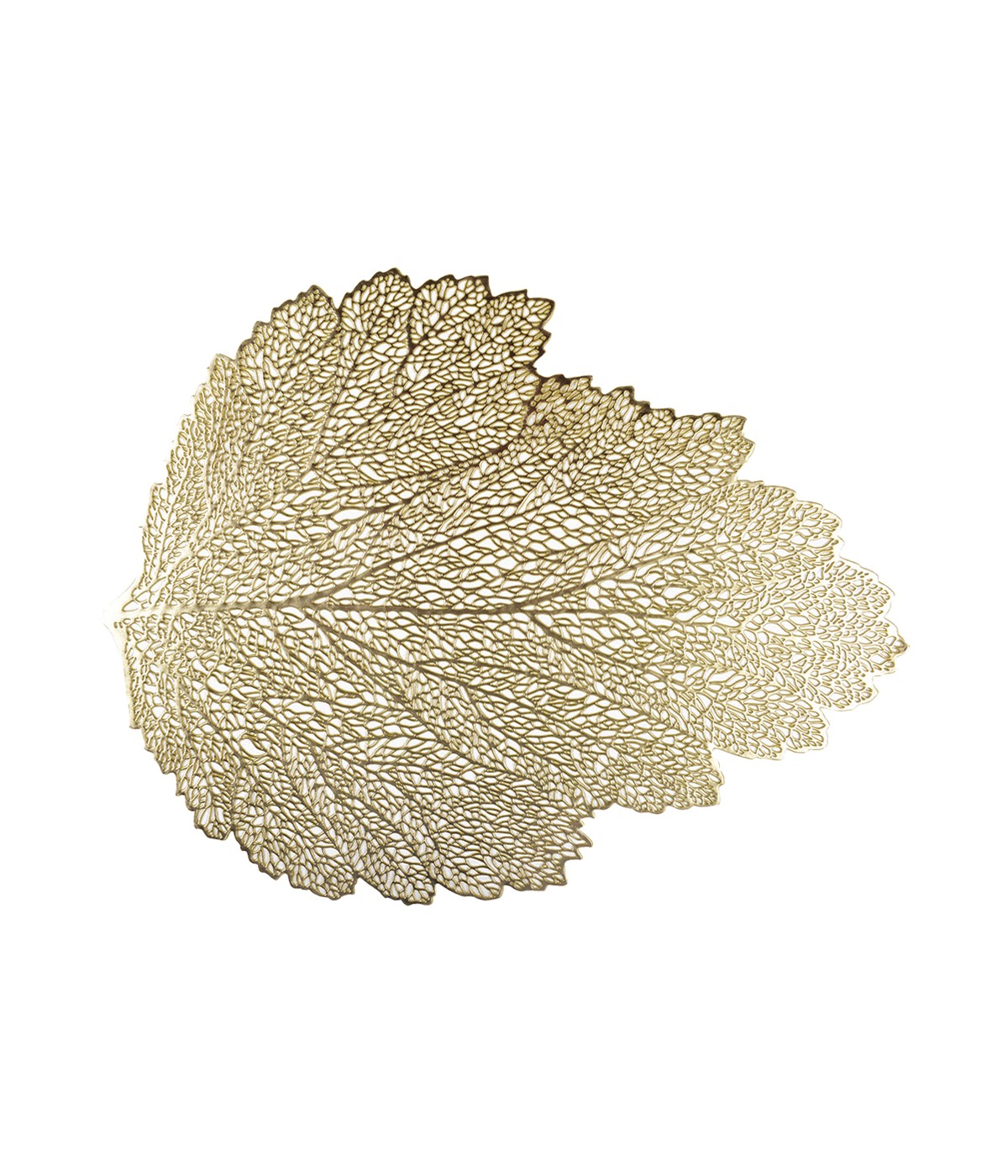 Dessous d'assiette feuille chêne doré