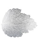 Dessous d'assiette feuille chêne argent