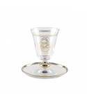 Verre à kiddouch rosace dorée