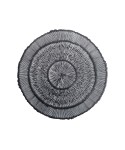 Black round placemat
