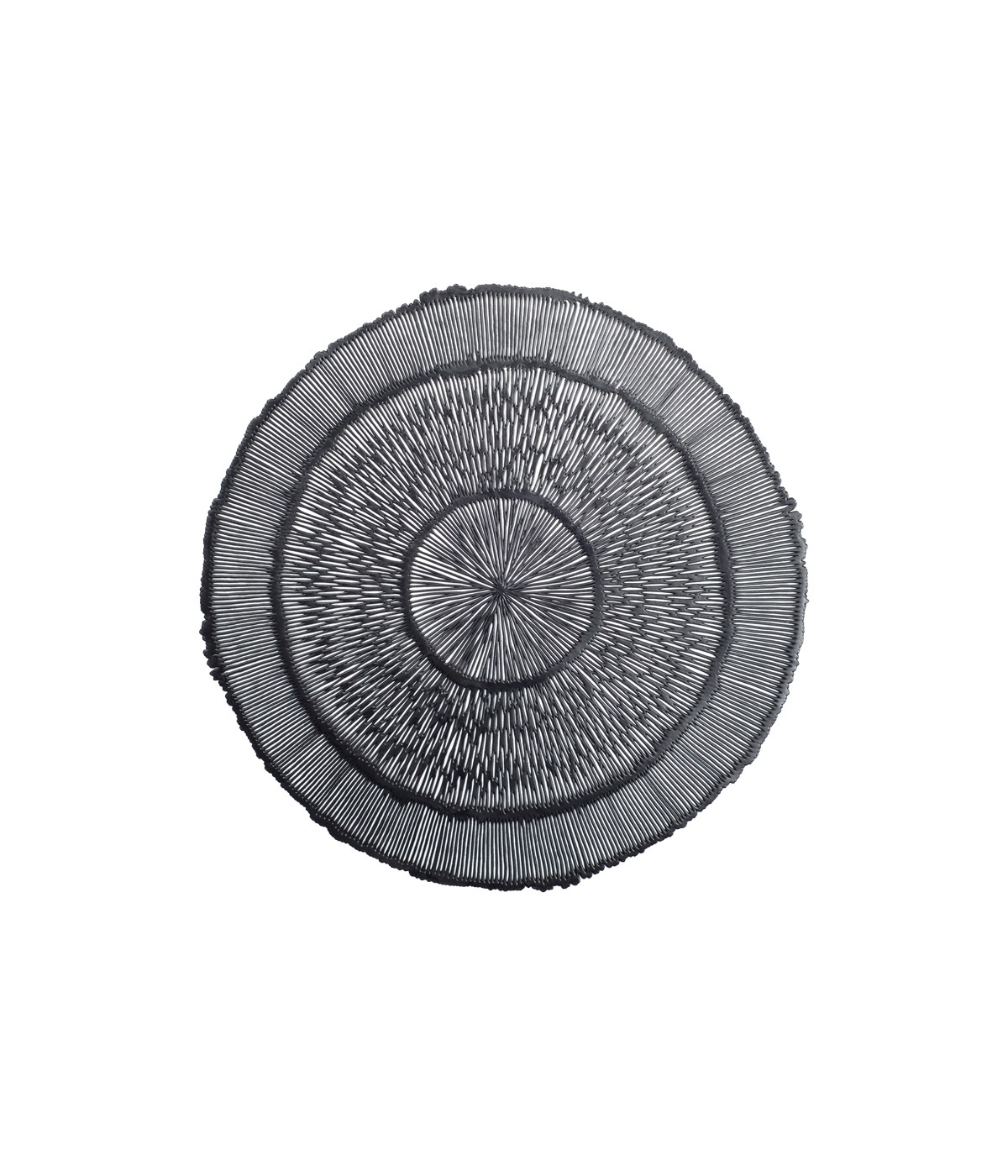 Black round placemat