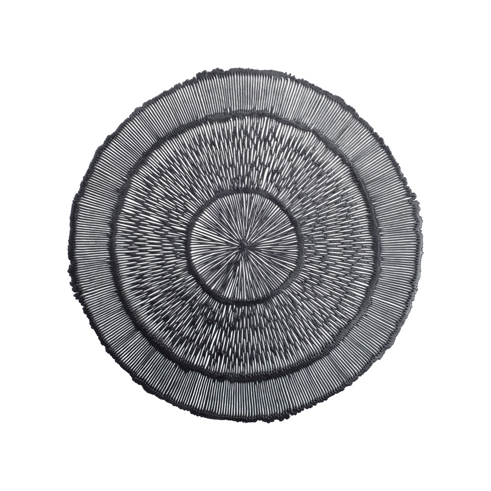Black round placemat