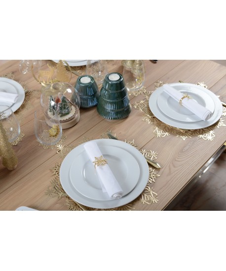 Dessous de verre flocon doré  - lot de 6