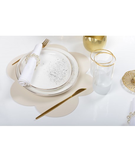 White cloud fake leather placemat