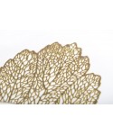 Dessous d'assiette feuille chêne doré