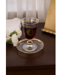 Verre à kiddouch rosace dorée