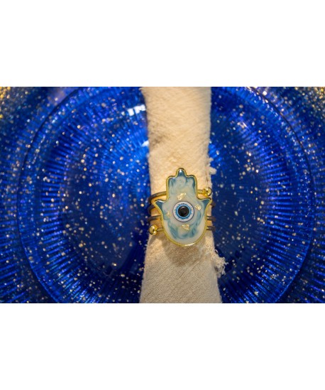 Lot de 4 ronds de serviettes mains fatma