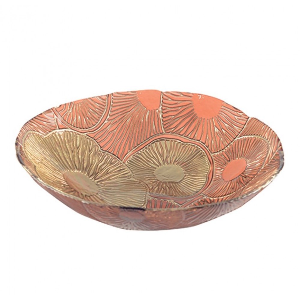 Red and gold lotus bowl 40cm