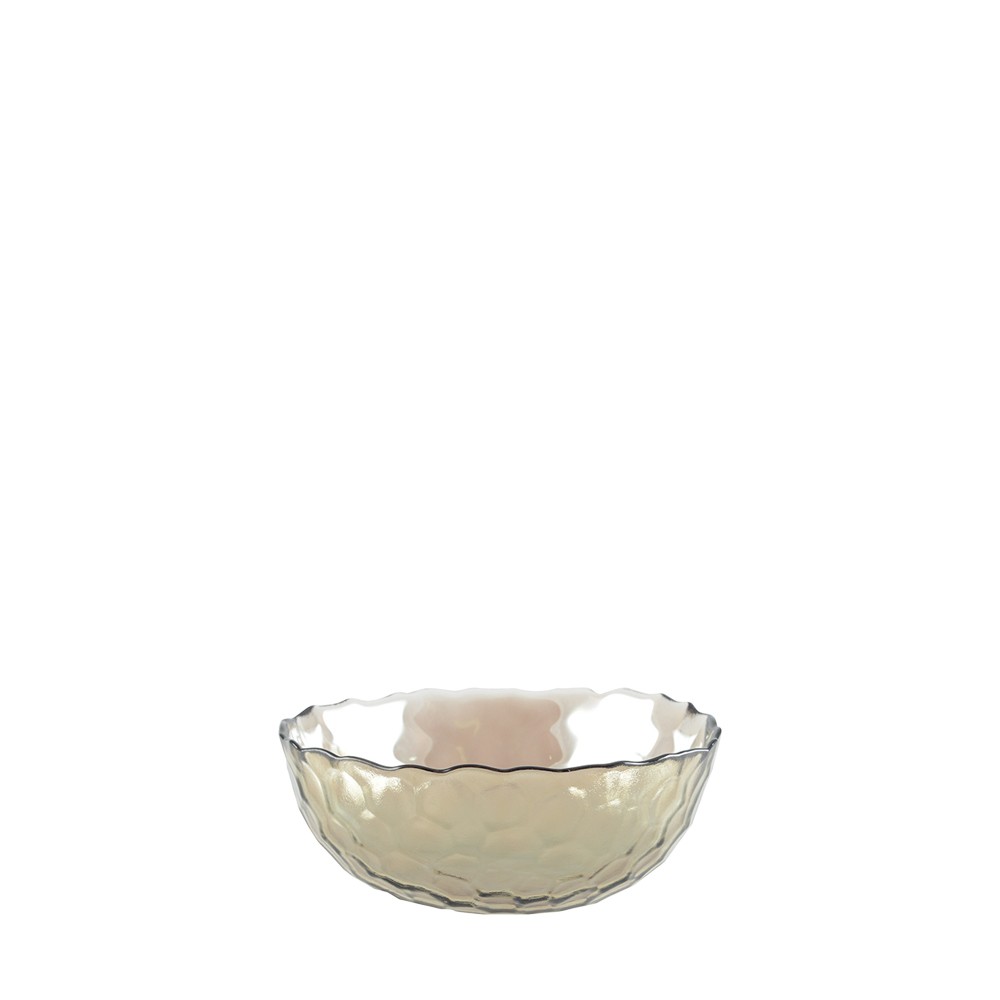 Bol doré avec bords finement textures 15cm