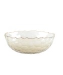 Saladier doré avec bords finement texturés 25cm