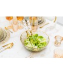 Saladier doré avec bords finement texturés 25cm