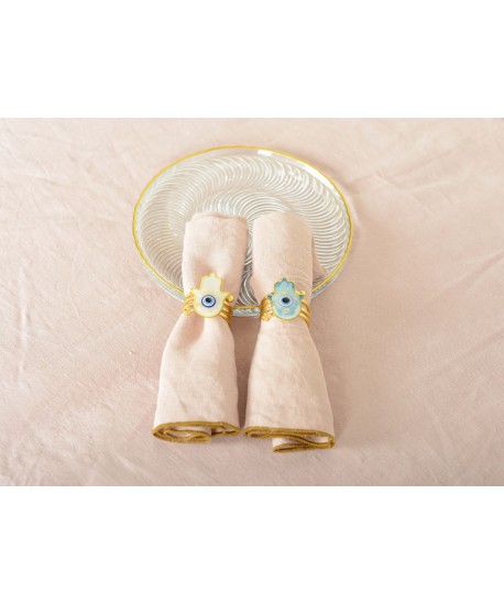 Lot de 4 ronds de serviettes mains fatma