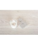 Silver glitter tea light candle - set of 6