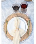 Dessous d'assiette en osier avec coquillages