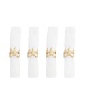 Golden starfish napkin rings - set of 4